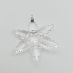 Vtg Signed SWAROVSKI Snowflake Christmas Tree Ornament Crystal Annual Edition‎